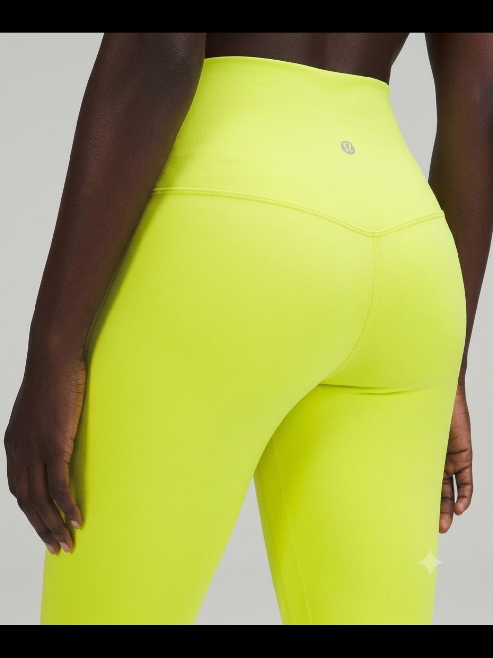 Lululemon Align High-Rise Crop 23" Glow Yellow Size 4 LW6BGLS - Picture 3 of 10